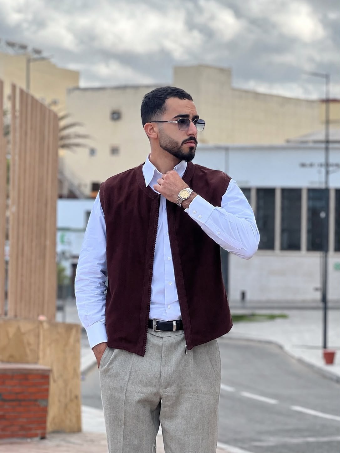 Gilet traditionnel marocain homme à porter sur chemise ou jabador